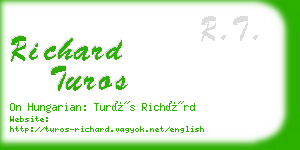 richard turos business card